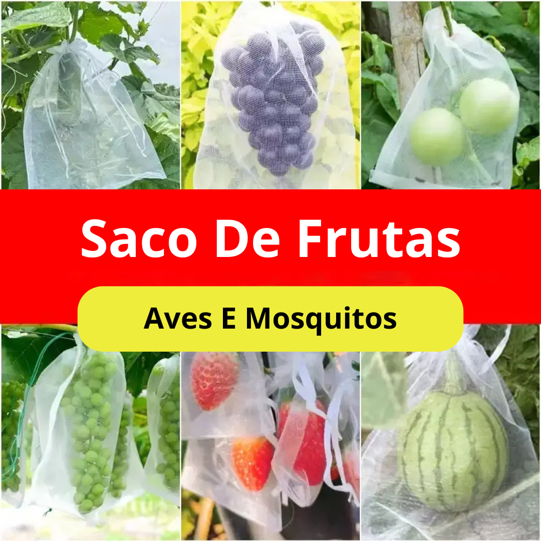 Sacos De Malha Respiráveis Reutilizáveis Para Proteção De Frutas E Vegetais – Proteja Contra Insetos, Moscas-Das-Frutas E Pássaros (TH)