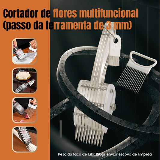 [Passo De Ferramenta De 3MM] Utensílio De Cozinha Multifuncional - Cortador De Legumes, Cortador De Frango, Cortador De Cintura