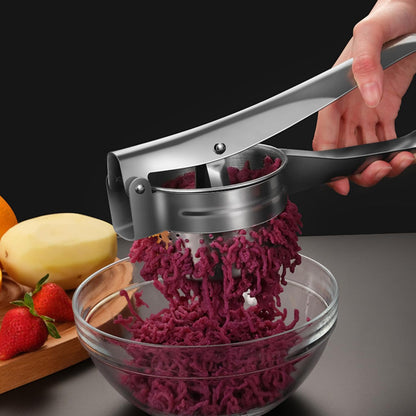 Ralador De Batatas, Espremedor DeBatatas Nanual Em Aço Inoxidável Com 3 Discos Intercambiáveis