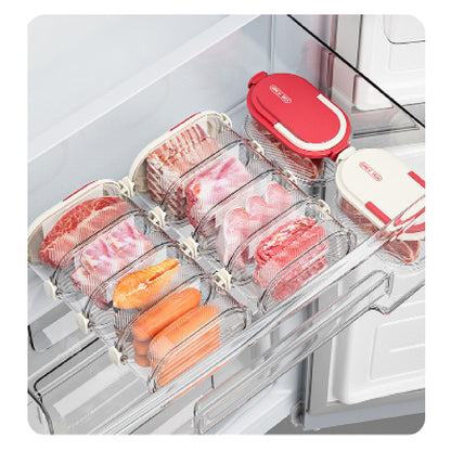 Recipiente empilhável de 4 níveis, transparente, para guardar alimentos, com fecho hermético