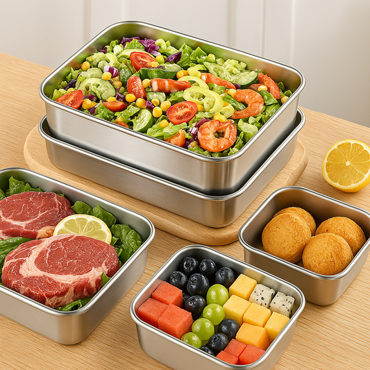 Caixa de armazenamento de alimentos SUS304 (25cm*19,5cm*5cm)