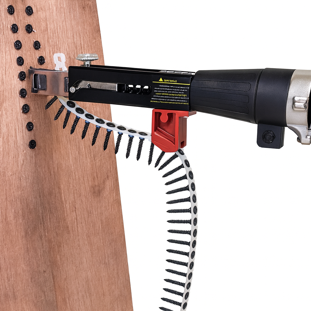 Adaptador para Converter Berbequim em Aparafusadora Automática – Com Fita de Parafusos (50 parafusos / 1 fita)