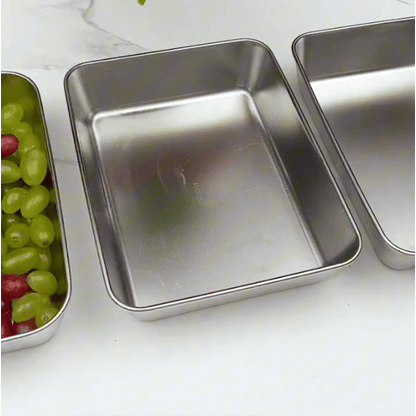 Recipiente alimentar em aço inoxidável SUS304 de 2400 ml – para porções maiores e uma arrumação mais organizada