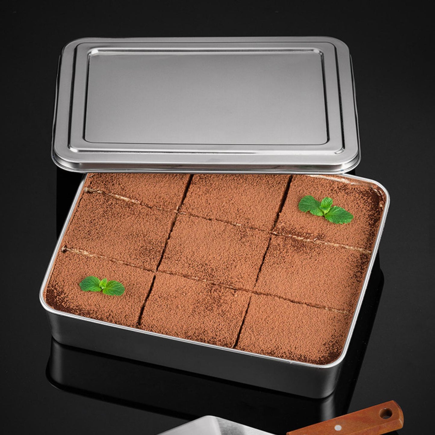 [🎁 Conjunto 7+2 Grátis]  SUS304 Caixas Com Tampa Para Tabuleiro De Servir Em Aço Inoxidável  – Saudáveis, Premium e Compatíveis com Micro-ondas (2000ml)