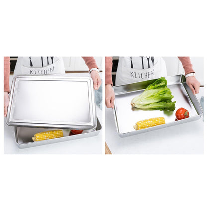 [🎁 Conjunto 7+2 Grátis]  SUS304 Caixas Com Tampa Para Tabuleiro De Servir Em Aço Inoxidável  – Saudáveis, Premium e Compatíveis com Micro-ondas (2000ml)