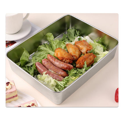 [🎁 Conjunto 7+2 Grátis]  SUS304 Caixas Com Tampa Para Tabuleiro De Servir Em Aço Inoxidável  – Saudáveis, Premium e Compatíveis com Micro-ondas (2000ml)