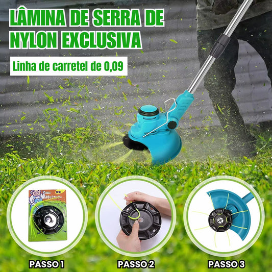 Acessório De Lâmina De Corte De Grama Com Fio De Plástico, Tipo 8 Fios, Para Cortadores De Grama A Bateria De 12-21V