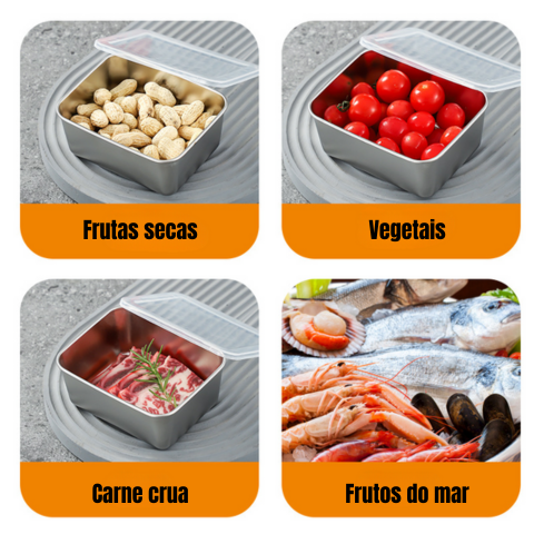 Recipiente de alimento de aço inoxidável SUS304 (13*10*5CM)
