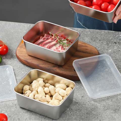 Recipiente de alimento de aço inoxidável SUS304 (13*10*5CM)