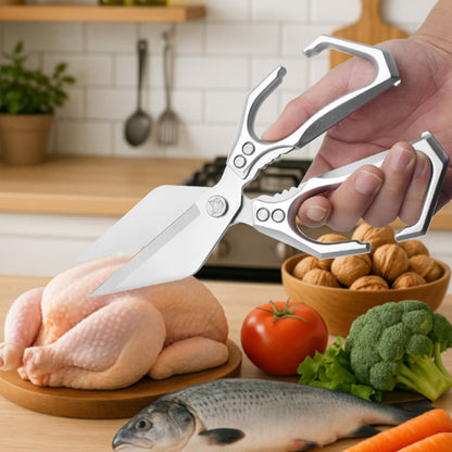 🇪🇸 Tesouras grandes com lâmina em forma de diamante, feitas de aço inoxidável maciço importado da Alemanha