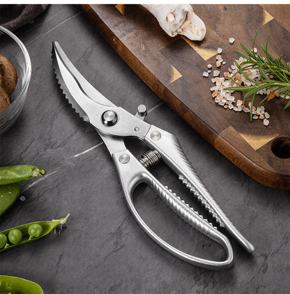 [Versão Importada Nova 2026] Tesoura De Cozinha Multifuncional Em Aço Inoxidável Com Mola De Assistência – Tesoura Profissional Para Cortar Ossos