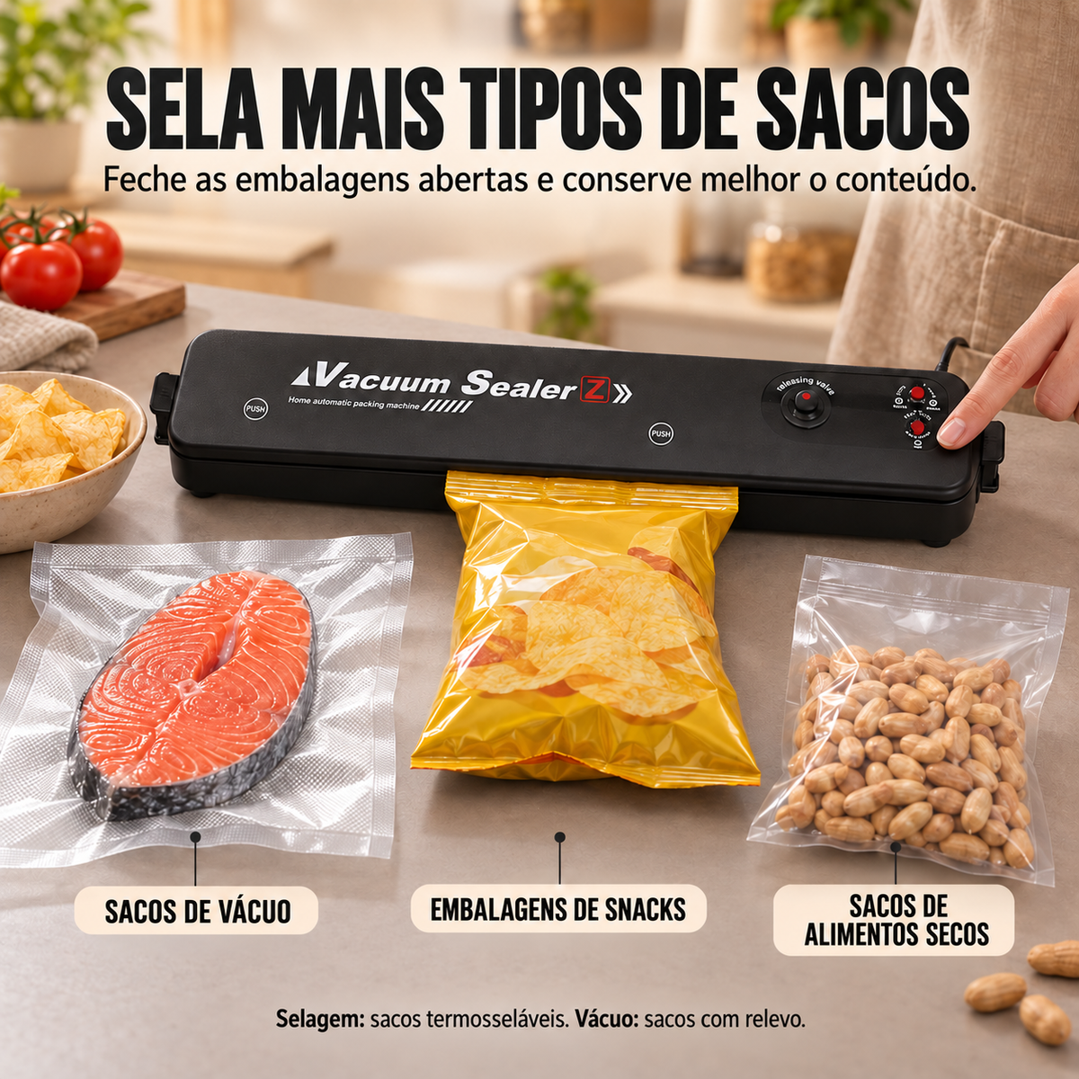 Sela mais tipos de sacos