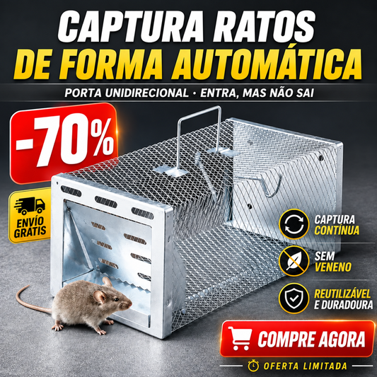 BestSeller™ - Armadilha Humanitária em Gaiola para Ratos, Camundongos e Esquilos Vivos
