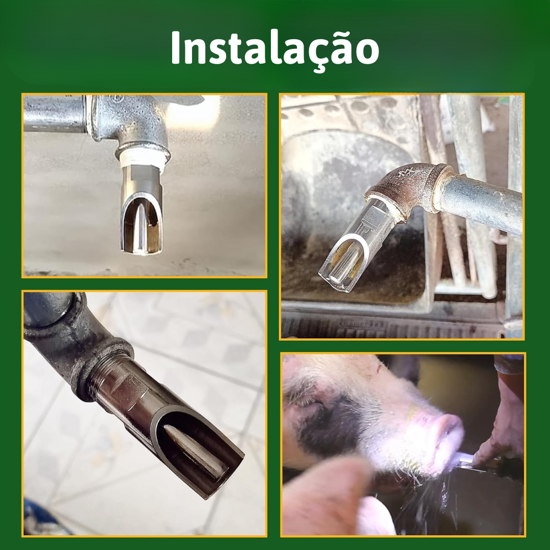Bebedouro Automático em Inox 304 – Para Porcos, Bovinos, Cavalos, Cabras e Ovelhas