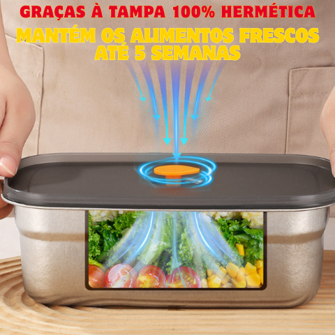 Recipiente alimentar em aço 316 + vácuo – Frescura garantida a 100%