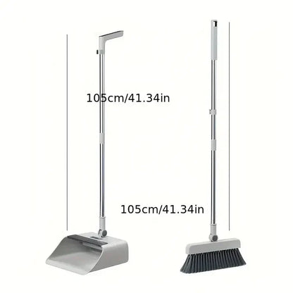 Conjunto de Escova e Pá com Base Giratória de 180°