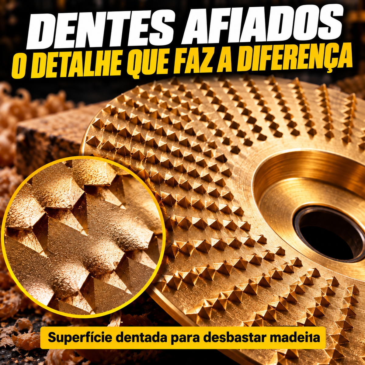 Conjunto de 3 Discos de Desbaste em Aço Carbono para Madeira (Plano - Curvo - Inclinado)
