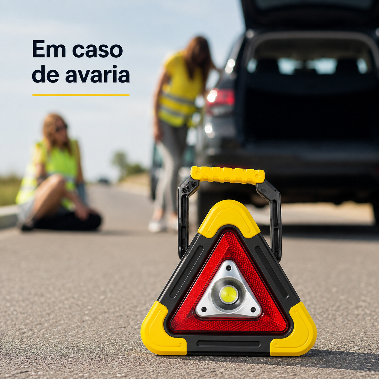 🚨 Triângulo de Emergência LED para Carro – Super Oferta + Envio Grátis