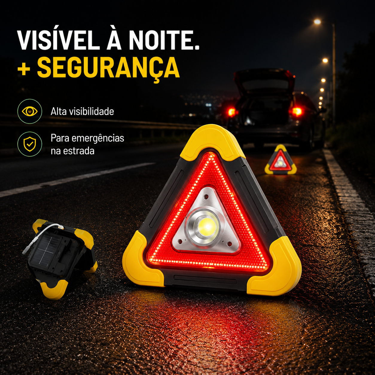 🚨 Triângulo de Emergência LED para Carro – Super Oferta + Envio Grátis