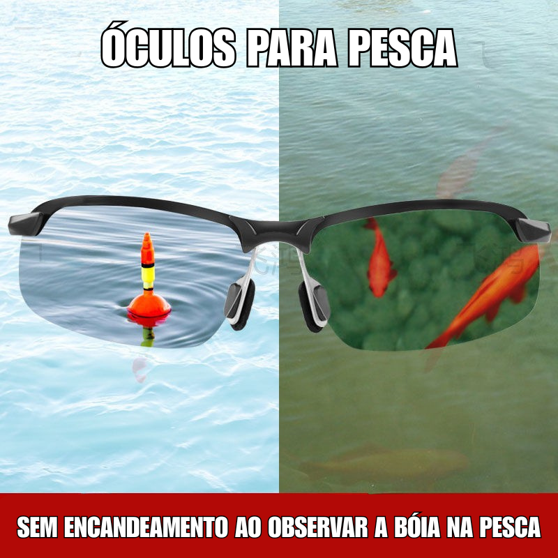 [Tecnologia Alemã] Óculos Polarizados de Pesca Masculinos – Perfeitos para Ver Peixes e o Fundo da Água nos Lagos