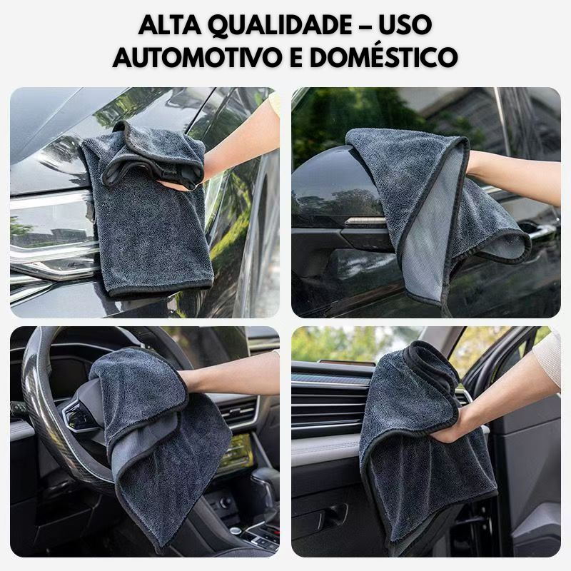 BestSeller™ - Toalha De Microfibra Superfine 650GSM Para Lavagem De Carros – Super Absorção, Uso Multifuncional, Macia E Anti-Riscos