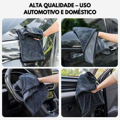 BestSeller™ - Toalha De Microfibra Superfine 650GSM Para Lavagem De Carros – Super Absorção, Uso Multifuncional, Macia E Anti-Riscos