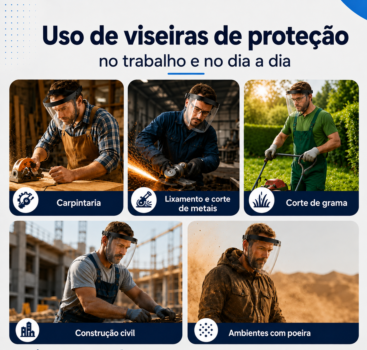 Máscara Facial Integral Antiembaciamento e Resistente a Impactos