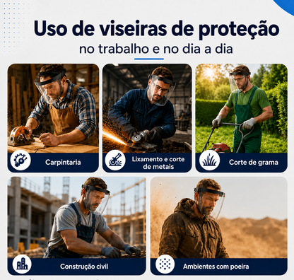 Máscara Facial Integral Antiembaciamento e Resistente a Impactos