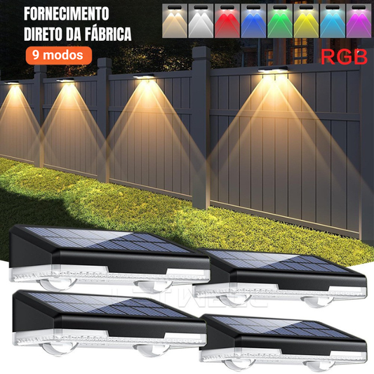 Luminária Solar de Jardim com Sensor Automático – À Prova d’Água, Acende Sozinha à Noite