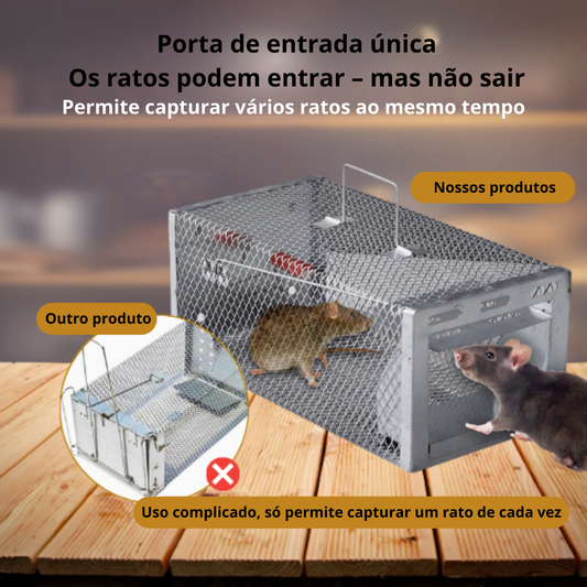 BestSeller™ - Gaiola armadilha humanitária para ratos, ratinhos e esquilos vivos