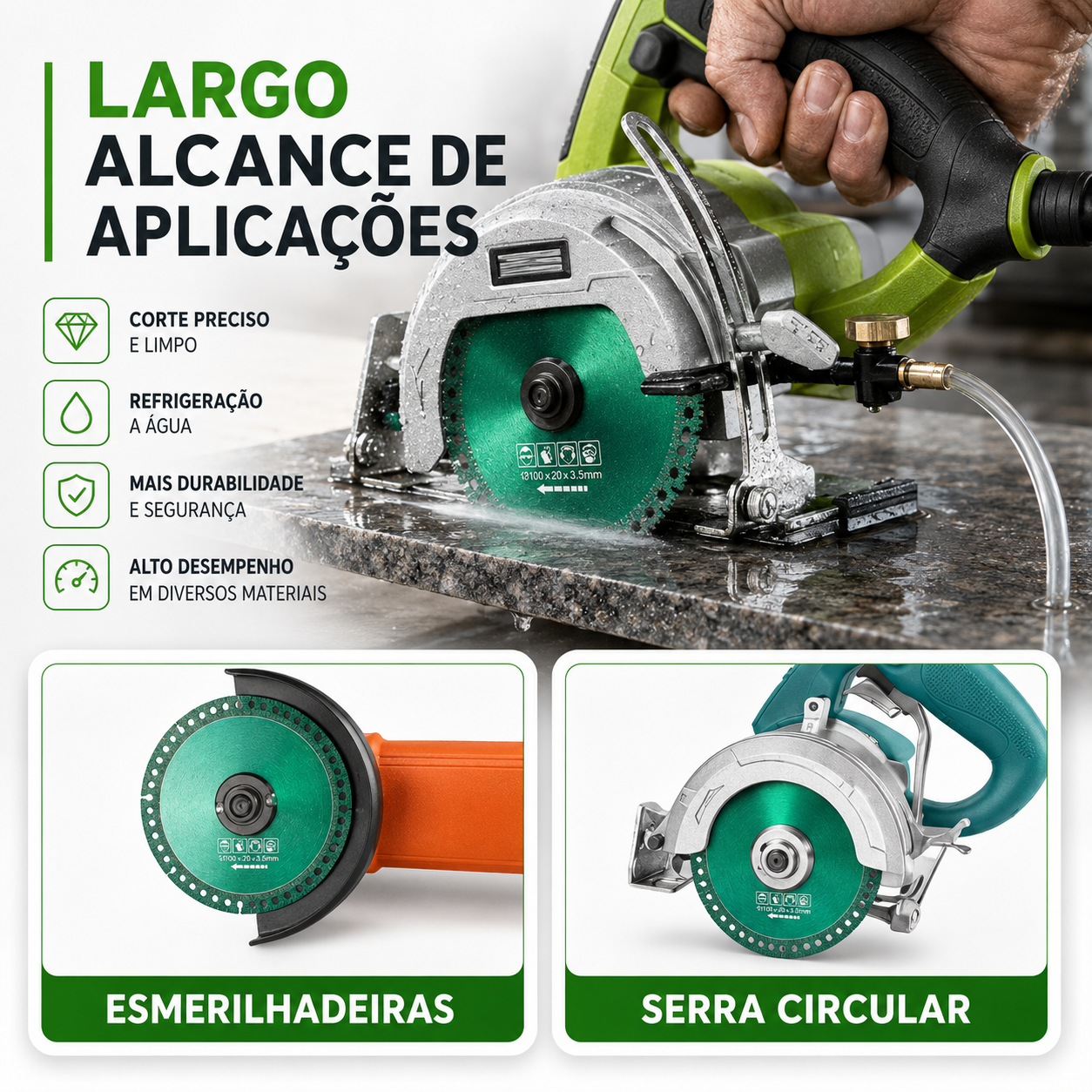 Disco de Corte e Desbaste Indestrutível em Diamante – Um Disco, Todos os Materiais
