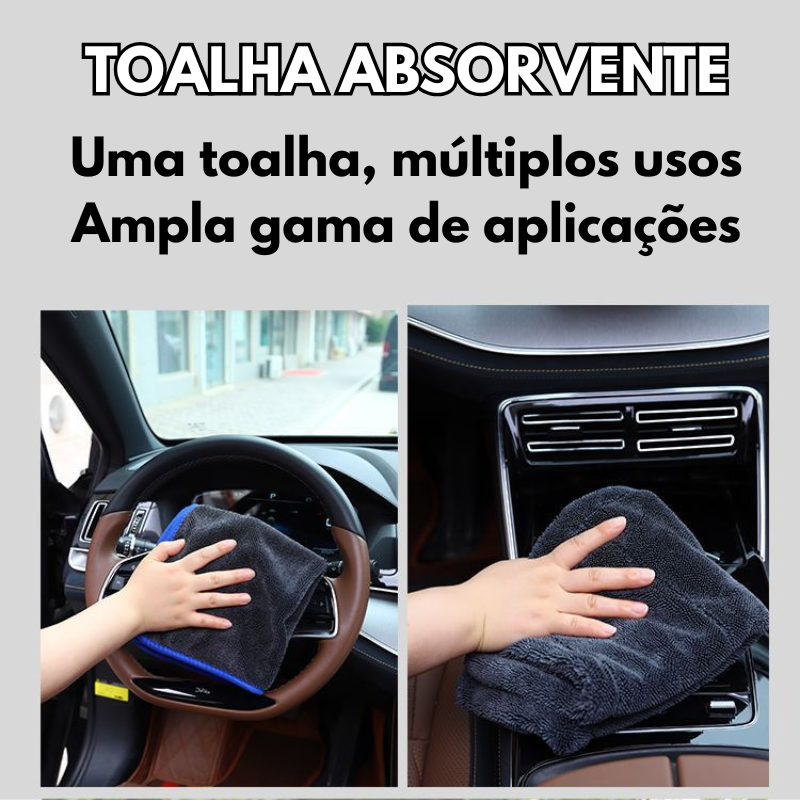 BestSeller™ - Toalha De Microfibra Superfine 650GSM Para Lavagem De Carros – Super Absorção, Uso Multifuncional, Macia E Anti-Riscos