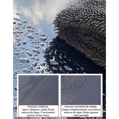 BestSeller™ - Toalha De Microfibra Superfine 650GSM Para Lavagem De Carros – Super Absorção, Uso Multifuncional, Macia E Anti-Riscos