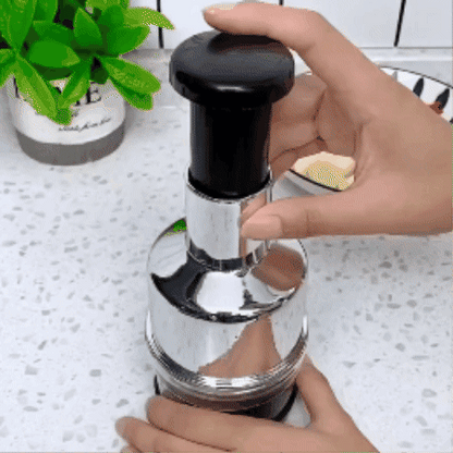 KitchenHelp™ Picadora De Aço Para Alho, Cebola, Gengibre, Pimenta E Fruta