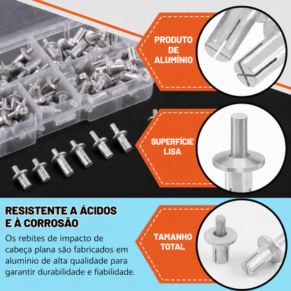 Características dos rebites de impacto em alumínio