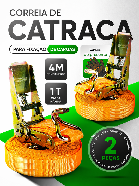 Correia de Catraca Reforçada – Fixe Cargas em Segundos