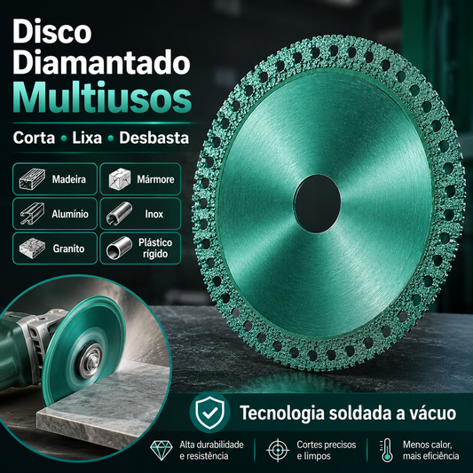 Disco de Corte e Desbaste Indestrutível em Diamante – Um Disco, Todos os Materiais
