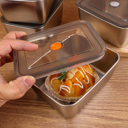 Bandeja Mini Premium de Aço Inoxidável em Estilo Japonês (13x10x5cm)