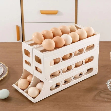 As caixas de plástico para ovos rolantes automáticas de 4 níveis que poupam espaço
