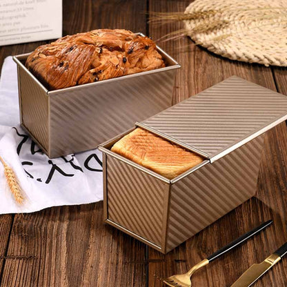 Forma Ondulada Para Pão De Forma 450g Com Tampa – Forma Antiaderente Para Panificação, Bolo E Forno