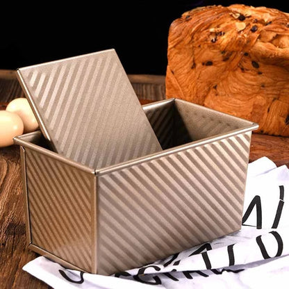 Forma Ondulada Para Pão De Forma 450g Com Tampa – Forma Antiaderente Para Panificação, Bolo E Forno