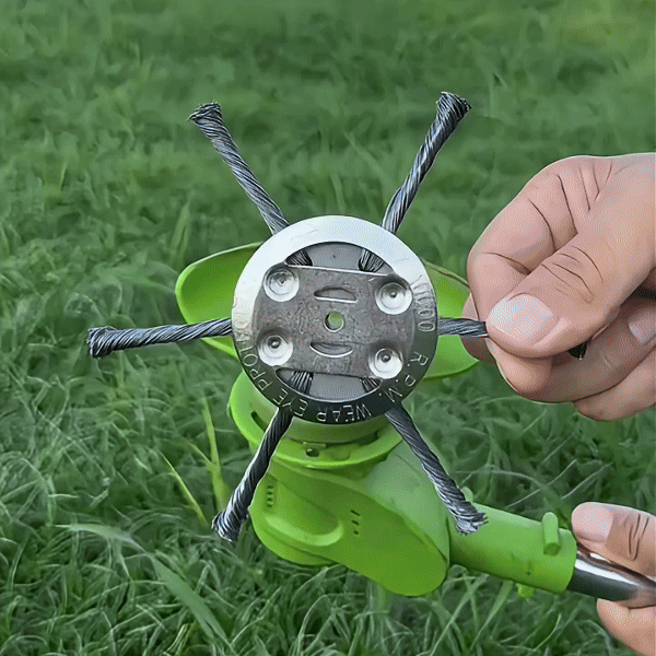 [🎁 OFERTA ESPECIAL SÓ HOJE] A cabeça do cortador tem 6 ramos tecidos com fio de aço resistente
