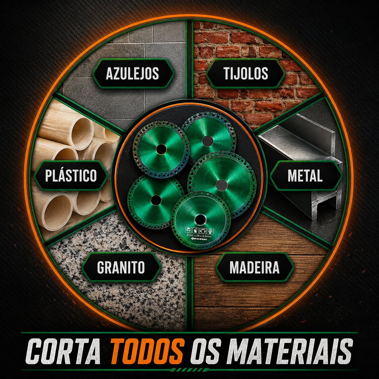 Disco de Corte e Desbaste Indestrutível em Diamante – Um Disco, Todos os Materiais