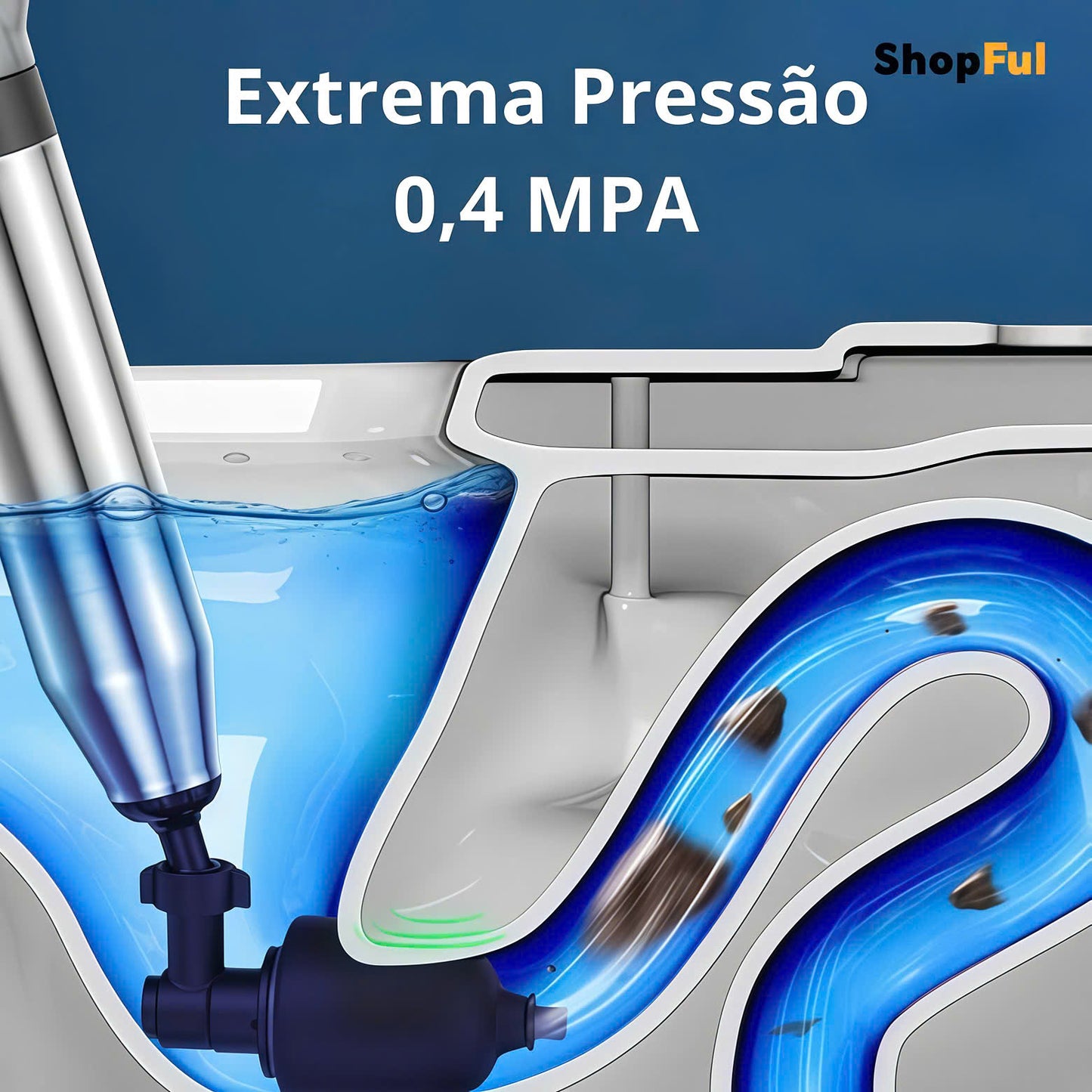 Desentupidor de Esgotos de Alta Pressão Ultra Burst.